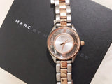 Marc Jacobs Tether White Transparent Dial Two Tone Stainless Steel Strap Watch - MBM3418