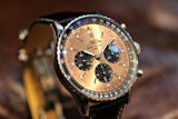 Breitling Navitimer B01 Chronograph 43 Brown Dial Black Leather Strap Watch for Men - AB0138241K1P1