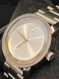 Movado Bold Diamonds Silver Dial Silver Steel Strap Watch for Women - 3600149