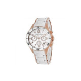 Marc Jacobs Rock Chronograph White Dial White Stainless Steel Strap Watch for Women - MBM2547