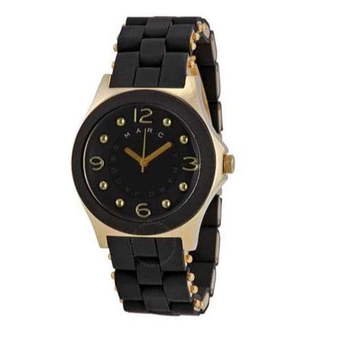 Marc Jacobs Pelly Black Dial Black Silicone Strap Watch for Women - MBM2540