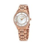 Michael Kors Lauryn Mother of Pearl Dial Rose Gold Steel Strap Watch for Women - MK3716