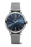 IWC Portofino Automatic Blue Dial Silver Mesh Bracelet Watch for Women - IW357404