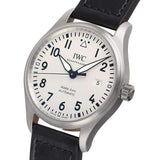 IWC Pilot's Watch Mark XVIII White Dial Black Leather Strap Watch for Men - IW327002