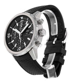 IWC Aquatimer Chronograph Black Dial Black Leather Strap Watch for Men - IW376803