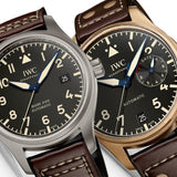 IWC Pilot's Watch Mark XVIII 40mm Black Dial Brown Leather Strap Watch for Men - IW327006