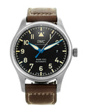 IWC Pilot's Watch Mark XVIII 40mm Black Dial Brown Leather Strap Watch for Men - IW327006