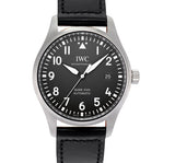 IWC Pilot's Mark XVIII 40mm Black Dial Black Leather Strap Watch for Men - IW327001