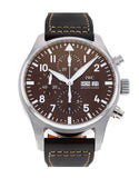 IWC Pilot's Watch Chronograph Edition Brown Dial Brown Leather Strap Watch for Men - IW377713