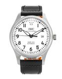 IWC Pilot's Watch Mark XVIII White Dial Black Leather Strap Watch for Men - IW327002