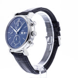 IWC Portofino Chronograph Blue Dial Black Leather Strap Watch for Men - IW391023