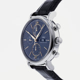 IWC Portofino Chronograph Blue Dial Black Leather Strap Watch for Men - IW391036