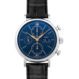 IWC Portofino Chronograph Blue Dial Black Leather Strap Watch for Men - IW391036