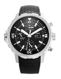 IWC Aquatimer Chronograph Black Dial Black Leather Strap Watch for Men - IW376803