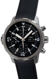 IWC Aquatimer Chronograph Black Dial Black Leather Strap Watch for Men - IW376803