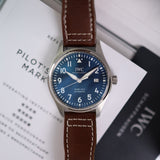 IWC Pilot's Mark XVIII Le Petit Prince Blue Dial Brown Leather Strap Watch for Men - IW327004