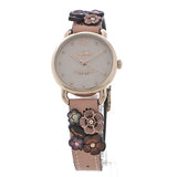 Coach Delancey White Dial Floral Pink Leather Strap Watch for Women - 14502817