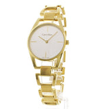 Calvin Klein Dainty White Dial Gold Steel Strap Watch for Women - K7L23546