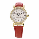 Coach Madison White Dial Red Leather Strap Watch for Women - 14502400