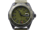 Tag Heuer Aquaracer Automatic Green Dial Khakhi Green Nylon Strap Watch for Men - WAY208E.FC8222