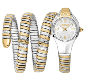 Just Cavalli Ravenna Silver Dial Two Tone Steel Strap Watch for Women - JC1L271M0055
