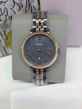 Fossil Jaqueline Grey Dial Two Tone Steel Strap Watch for Women - ES4321