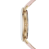 Michael Kors Jaryn Quartz Gold Dial Pink Leather Strap Watch For Women - MK2471