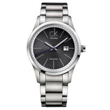 Calvin Klein Bold Black Dial Silver Steel Strap Watch for Men - K2246107