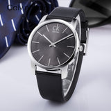 Calvin Klein City Black Dial Black Leather Strap Watch for Men - K2G21107