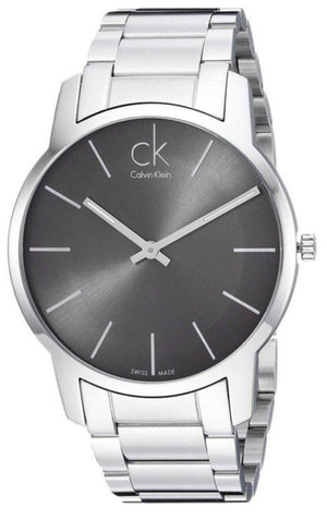 Calvin Klein City Black Dial Silver Steel Strap Watch for Men - K2G21161