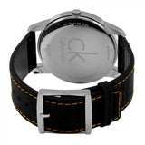 Calvin Klein City Black Dial Black Leather Strap Watch for Men - K2G211C1