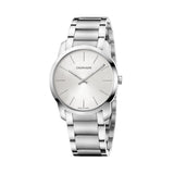 Calvin Klein City Silver Dial Silver Steel Strap Watch for Women - K2G23148