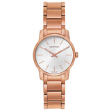 Calvin Klein City White Mother of Pearl Dial Rose Gold Steel Strap Watch for Women - K2G23646