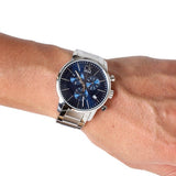 Calvin Klein City Chronograph Blue Dial Silver Steel Strap Watch for Men - K2G2714N