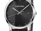 Calvin Klein City Quartz Black Dial Black Leather Strap Watch for Men - K2G2G1C1