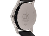 Calvin Klein City White Dial Black Leather Strap Watch for Men - K2G2G1CD