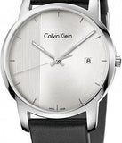 Calvin Klein City Silver Dial Black Steel Strap Watch for Men - K2G2G1CX