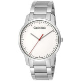 Calvin Klein City Quartz White Dial Silver Steel Strap Watch for Men - K2G2G1Z6