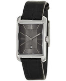 Calvin Klein Window Black Dial Black Leather Strap Watch for Men - K2M23107