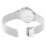 Calvin Klein Minimal Grey Dial Silver Mesh Bracelet Watch for Men - K3M21124