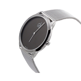 Calvin Klein Minimal Grey Dial Silver Mesh Bracelet Watch for Women - K3M2212X