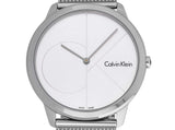 Calvin Klein Minimal Silver Dial Silver Mesh Bracelet Watch for Men - K3M2112Z