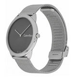 Calvin Klein Minimal Grey Dial Silver Mesh Bracelet Watch for Men - K3M211Y3