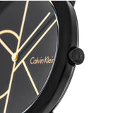 Calvin Klein Minimal Black Dial Black Mesh Bracelet Watch for Men - K3M214X1