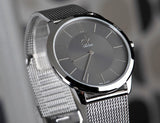 Calvin Klein Minimal Grey Dial Silver Mesh Bracelet Watch for Men - K3M22124