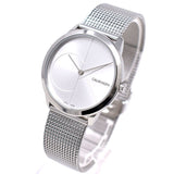 Calvin Klein Minimal Silver Dial Silver Mesh Bracelet Watch for Women - K3M2212Z