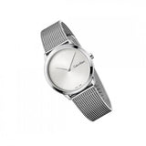 Calvin Klein Minimal SIlver Dial Silver Mesh Bracelet Watch for Women - K3M221Y6