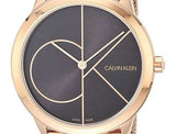 Calvin Klein Minimal Black Dial Rose Gold Mesh Bracelet Watch for Men - K3M22621