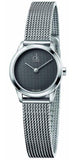 Calvin Klein Minimal Grey Dial Silver Mesh Bracelet Watch for Women - K3M2312X