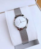 Calvin Klein Minimal White Dial Silver Mesh Bracelet Watch for Women - K3M231Y6